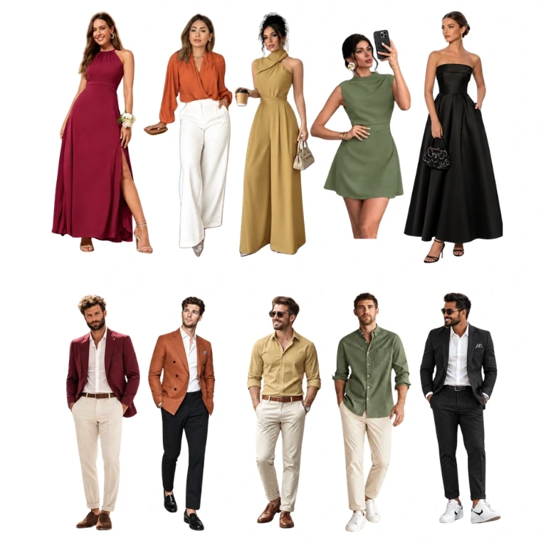 Ideas de vestimenta: vestidos, trajes y conjuntos casuales y formales